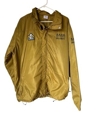 NFL Super Bowl 50 Security Guard Gold Windbreaker Jacket Men’s L BRONCOS